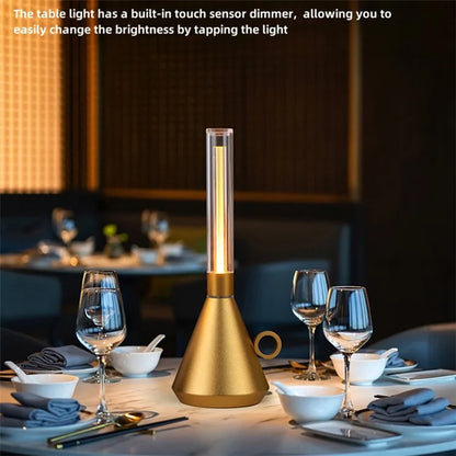 Vintage Kerosene Lamp Table Lamp Dimmable Portable Night Light for Bar Cafe