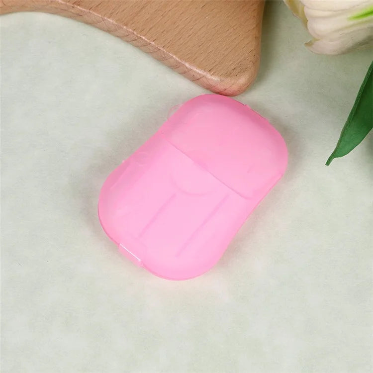 18Pcs Portable Disposable Soap Paper Travel Camping Washing Hand Bath Soap Sheets with Box