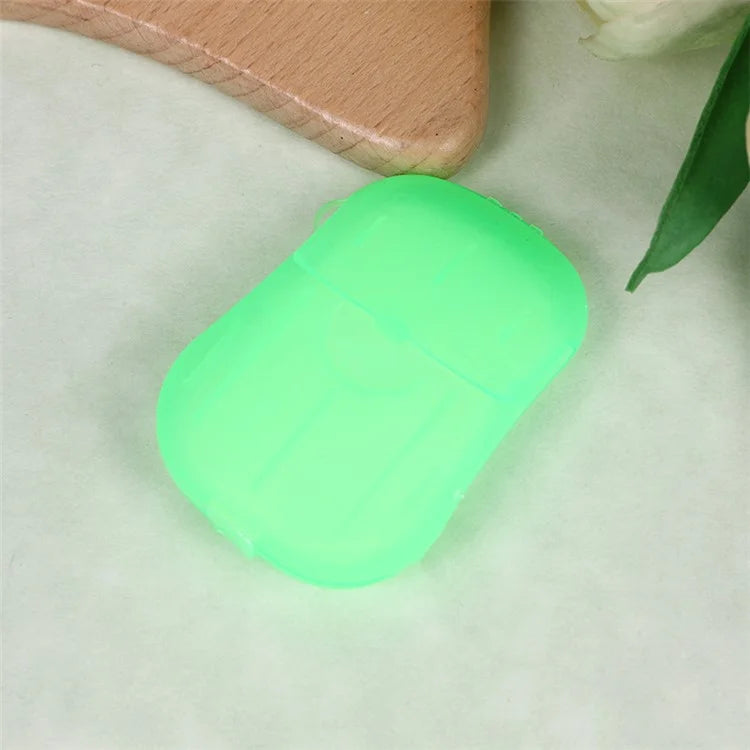 18Pcs Portable Disposable Soap Paper Travel Camping Washing Hand Bath Soap Sheets with Box