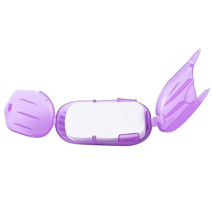 18Pcs Portable Disposable Soap Paper Travel Camping Washing Hand Bath Soap Sheets with Box