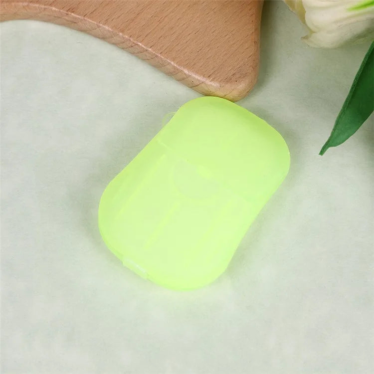18Pcs Portable Disposable Soap Paper Travel Camping Washing Hand Bath Soap Sheets with Box