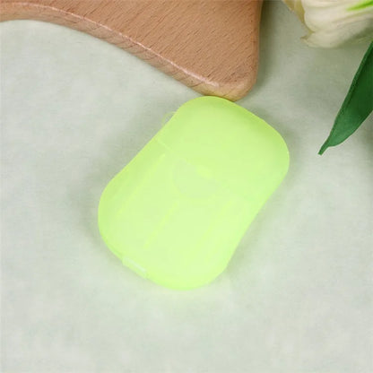18Pcs Portable Disposable Soap Paper Travel Camping Washing Hand Bath Soap Sheets with Box