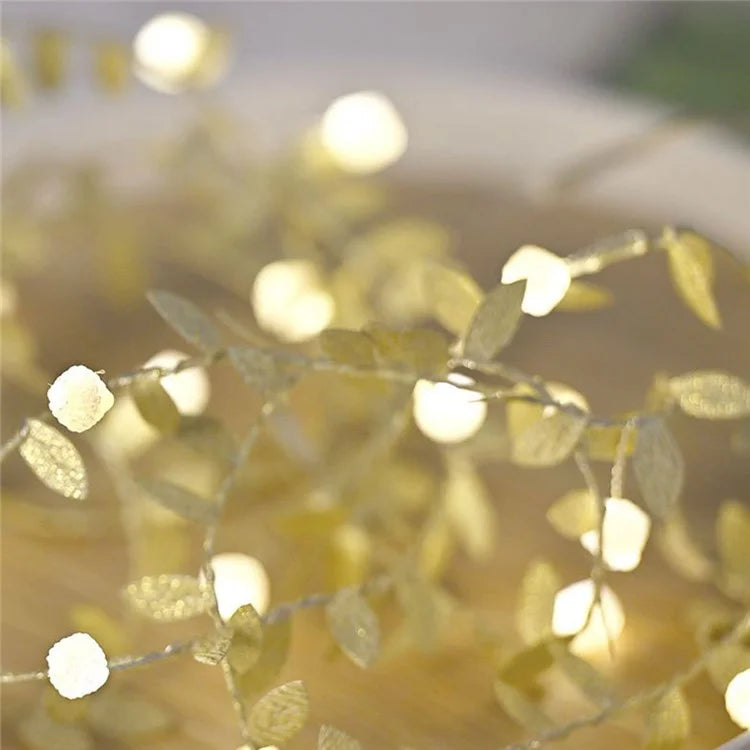 2m 20-LED Gold Leaf String Light Festival Christmas Party Decorative Light