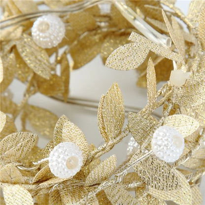 2m 20-LED Gold Leaf String Light Festival Christmas Party Decorative Light