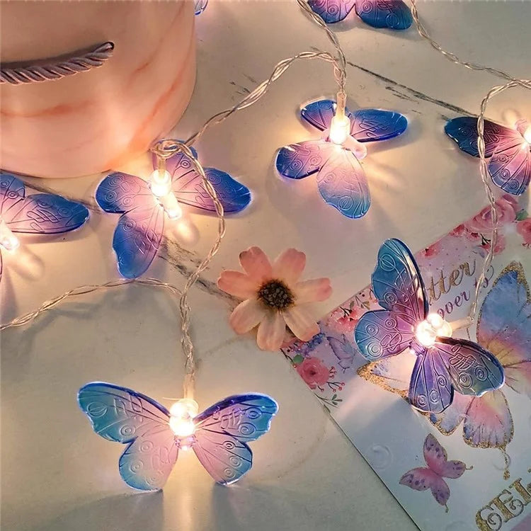2m 10-LED Butterfly String Light Romantic Festival Wedding Decorative Lamp, Constant Light