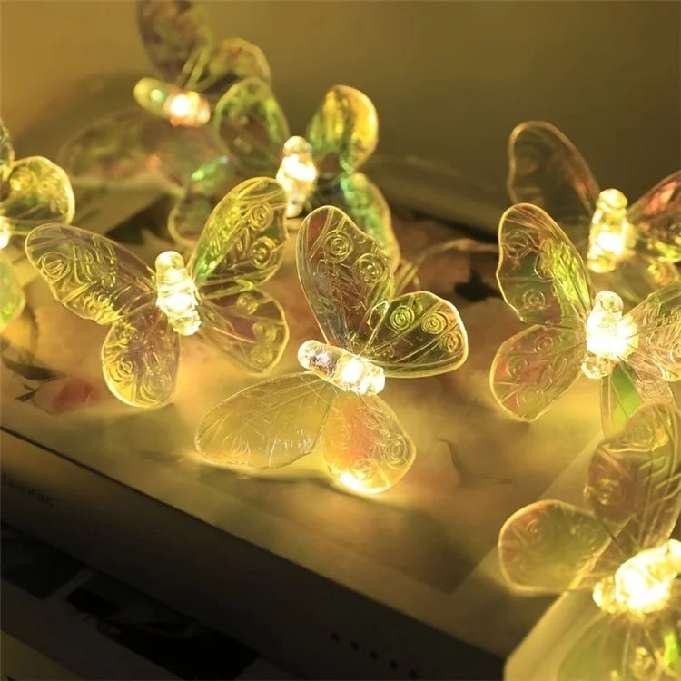 2m 10-LED Butterfly String Light Romantic Festival Wedding Decorative Lamp, Constant Light