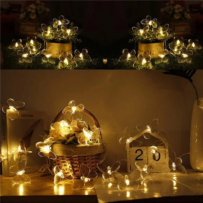 2m 10-LED Butterfly String Light Romantic Festival Wedding Decorative Lamp, Constant Light
