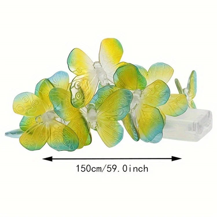 2m 10-LED Butterfly String Light Romantic Festival Wedding Decorative Lamp, Constant Light