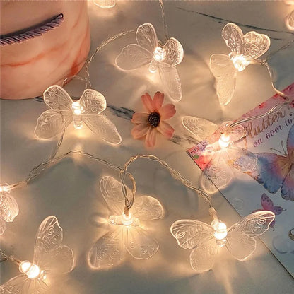 2m 10-LED Butterfly String Light Romantic Festival Wedding Decorative Lamp, Constant Light