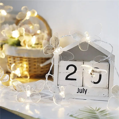 2m 10-LED Butterfly String Light Romantic Festival Wedding Decorative Lamp, Constant Light