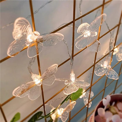 2m 10-LED Butterfly String Light Romantic Festival Wedding Decorative Lamp, Constant Light