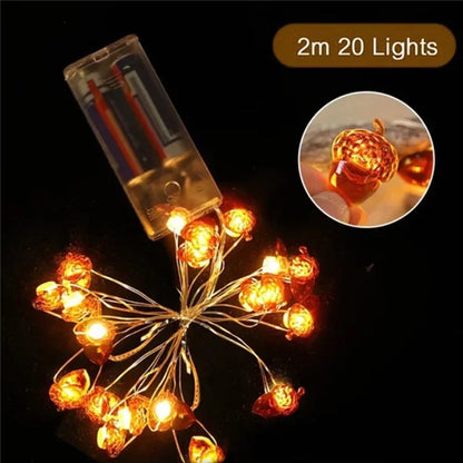 2m 20-LED Pine Cone Design String Light Home Festival Decorative Ambient Light, Constant Light