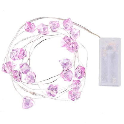 2m 20-LED Crystal Stone Design Decorative String Light Festival Home Ambient Night Light, Constant Light