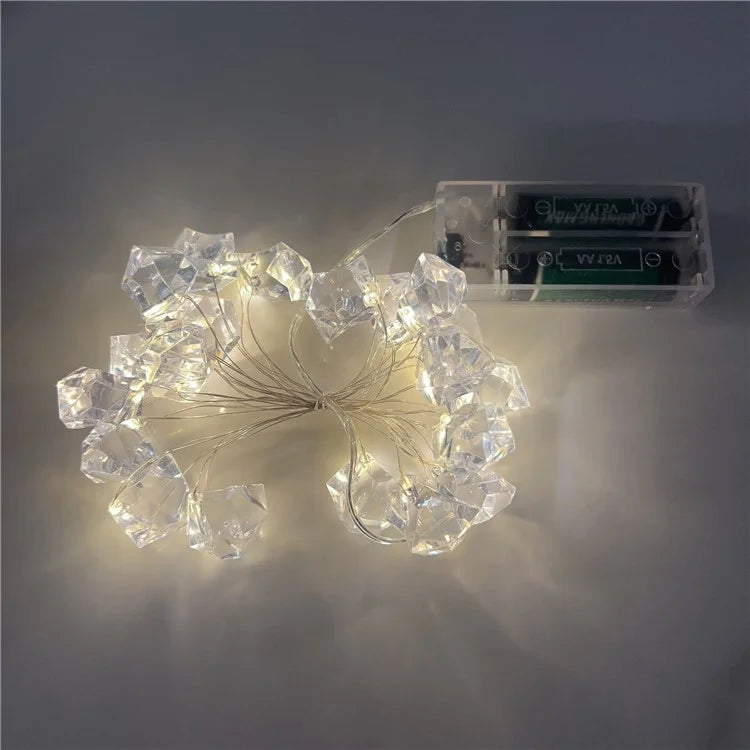 2m 20-LED Crystal Stone Design Decorative String Light Festival Home Ambient Night Light, Constant Light