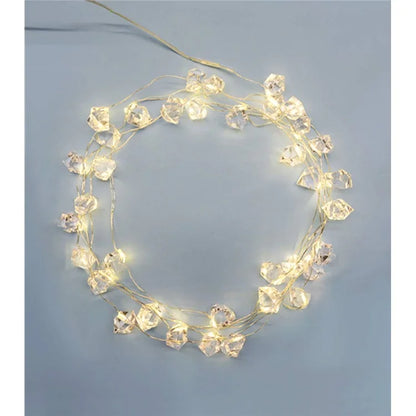 2m 20-LED Crystal Stone Design Decorative String Light Festival Home Ambient Night Light, Constant Light