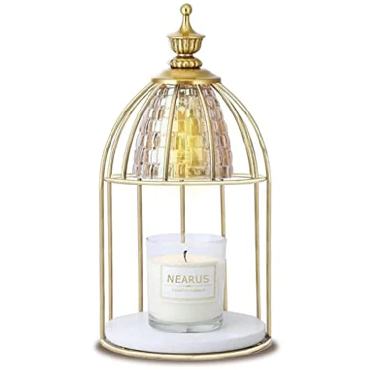 Scented Candle Warmer Dimmable Night Lamp Timing Function Jar Candles Melting Table Light, EU Plug