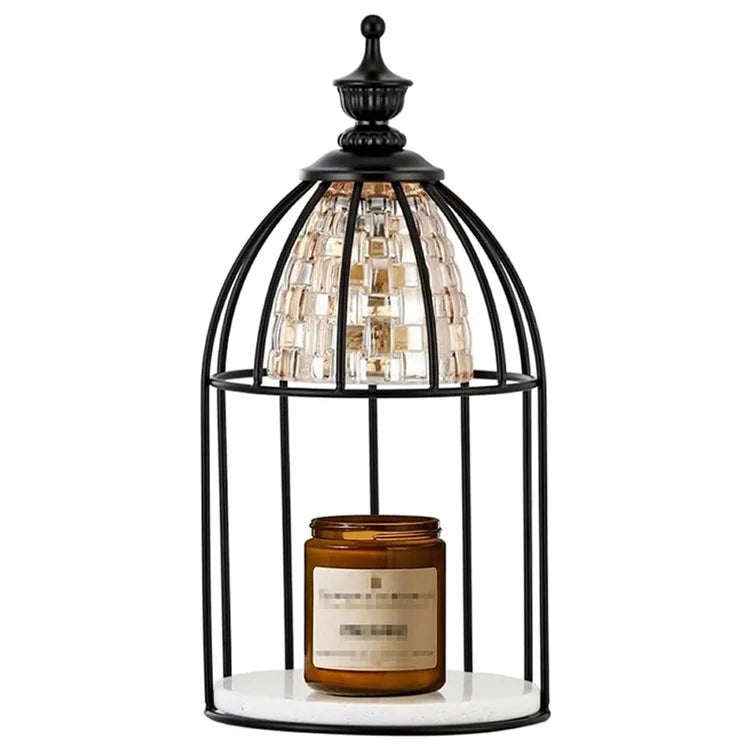 Scented Candle Warmer Dimmable Night Lamp Timing Function Jar Candles Melting Table Light, EU Plug