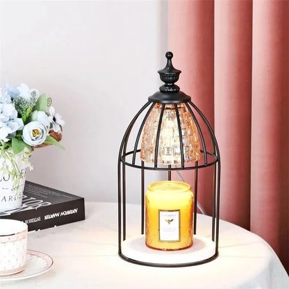 Scented Candle Warmer Dimmable Night Lamp Timing Function Jar Candles Melting Table Light, EU Plug