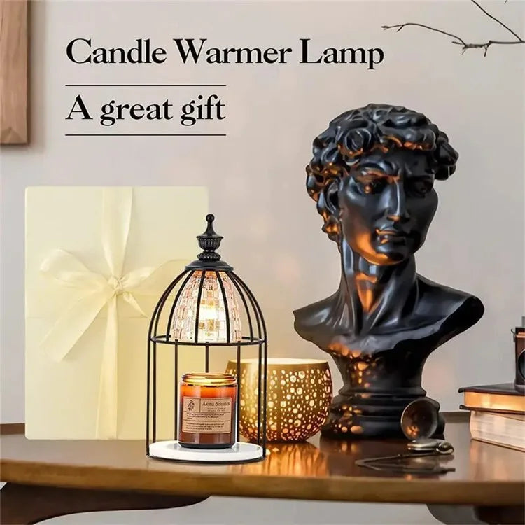 Scented Candle Warmer Dimmable Night Lamp Timing Function Jar Candles Melting Table Light, EU Plug