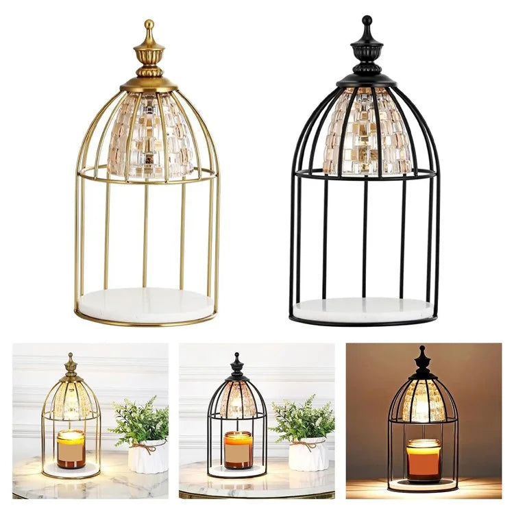 Scented Candle Warmer Dimmable Night Lamp Timing Function Jar Candles Melting Table Light, EU Plug