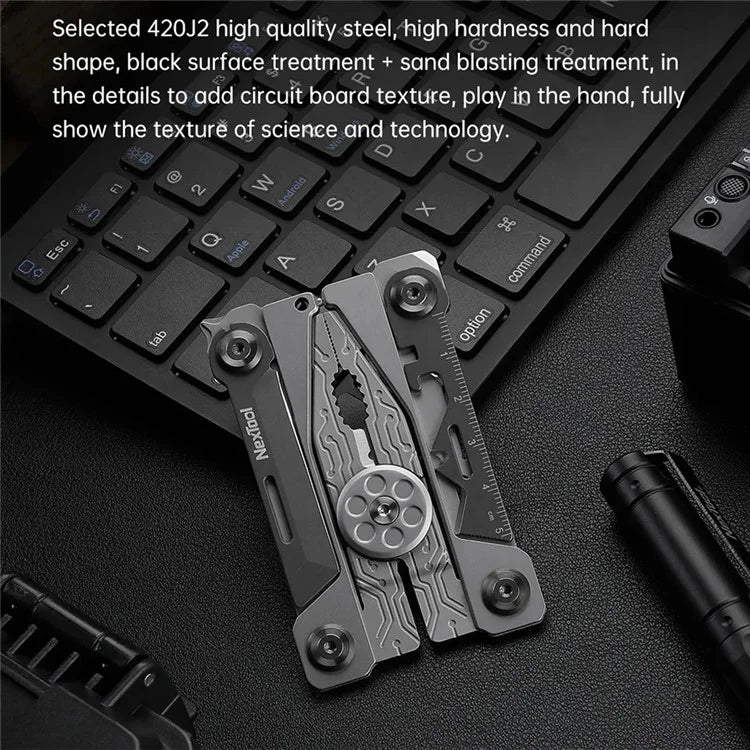 XIAOMIYOUPIN NEXTOOL NE20182 Silver Blade EDC Tool Outdoor 14-in-1 420J2 Stainless Steel Multifunction Tool