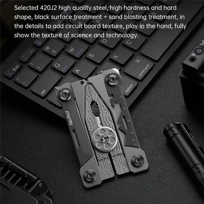 XIAOMIYOUPIN NEXTOOL NE20182 Silver Blade EDC Tool Outdoor 14-in-1 420J2 Stainless Steel Multifunction Tool