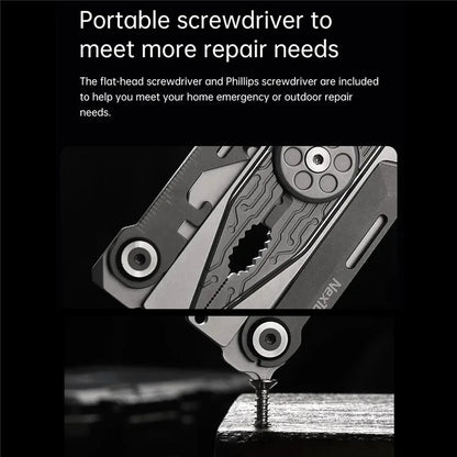 XIAOMIYOUPIN NEXTOOL NE20182 Silver Blade EDC Tool Outdoor 14-in-1 420J2 Stainless Steel Multifunction Tool