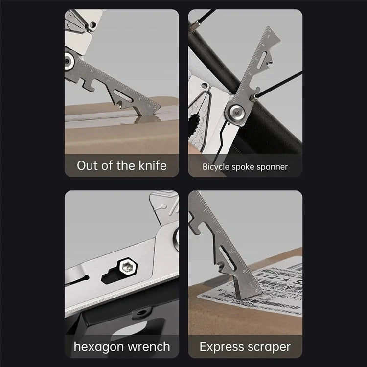 XIAOMIYOUPIN NEXTOOL NE20182 Silver Blade EDC Tool Outdoor 14-in-1 420J2 Stainless Steel Multifunction Tool