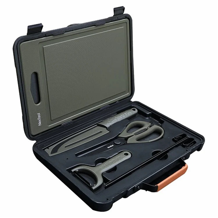 XIAOMIYOUPIN NEXTOOL NE20261 Knife Scissors Peeler Tong Cutting Board Small Table BBQ Cooking Tools Set (No FDA, BPA-Free)
