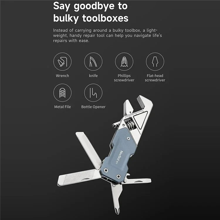 XIAOMIYOUPIN NEXTOOL NE20238 W1 Multifunction Foldable Wrench Stainless Steel  Bottle Opener Screwdriver Tools