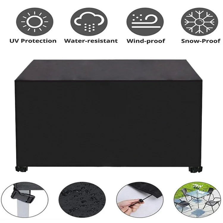 242x162x100cm Waterproof 420D Oxford Cloth Dust Cover Anti-UV Outdoor Garden Furniture Cover