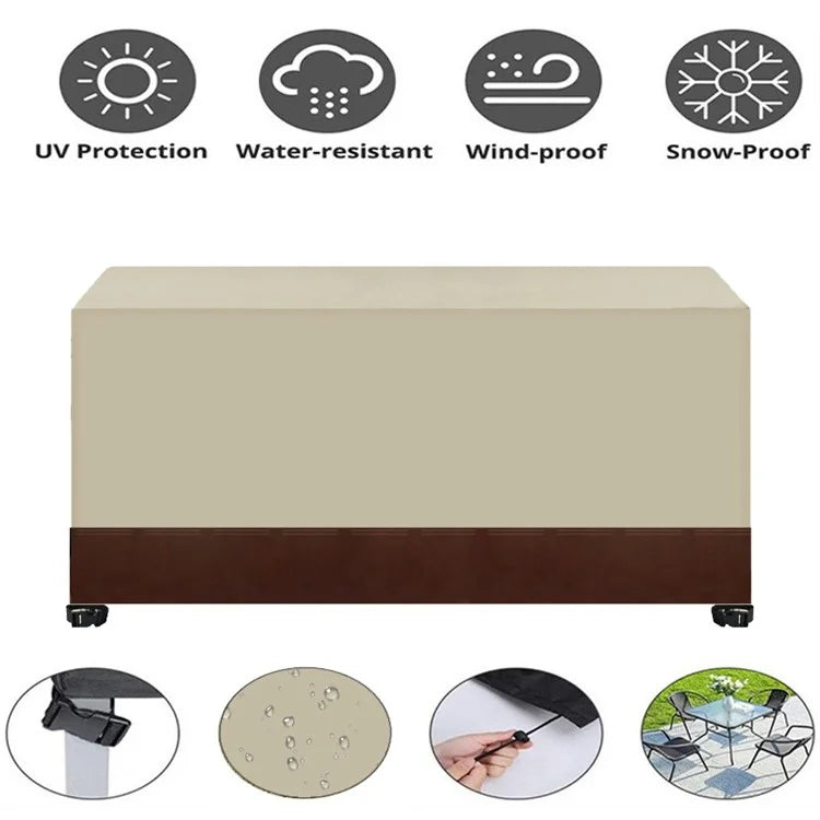 242x162x100cm Waterproof 420D Oxford Cloth Dust Cover Anti-UV Outdoor Garden Furniture Cover