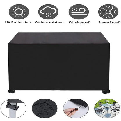 123x123x74cm Waterproof 420D Oxford Cloth Dust Cover Anti-UV Outdoor Garden Furniture Cover