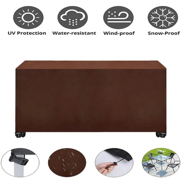 123x123x74cm Waterproof 420D Oxford Cloth Dust Cover Anti-UV Outdoor Garden Furniture Cover