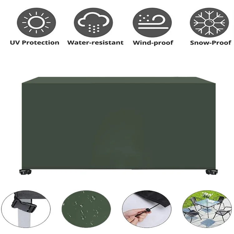 123x123x74cm Waterproof 420D Oxford Cloth Dust Cover Anti-UV Outdoor Garden Furniture Cover