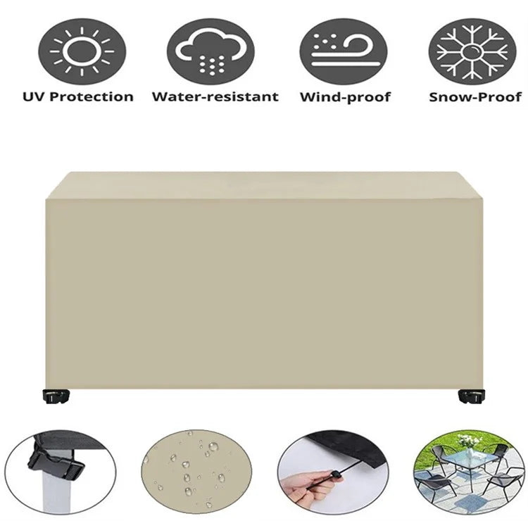 123x123x74cm Waterproof 420D Oxford Cloth Dust Cover Anti-UV Outdoor Garden Furniture Cover