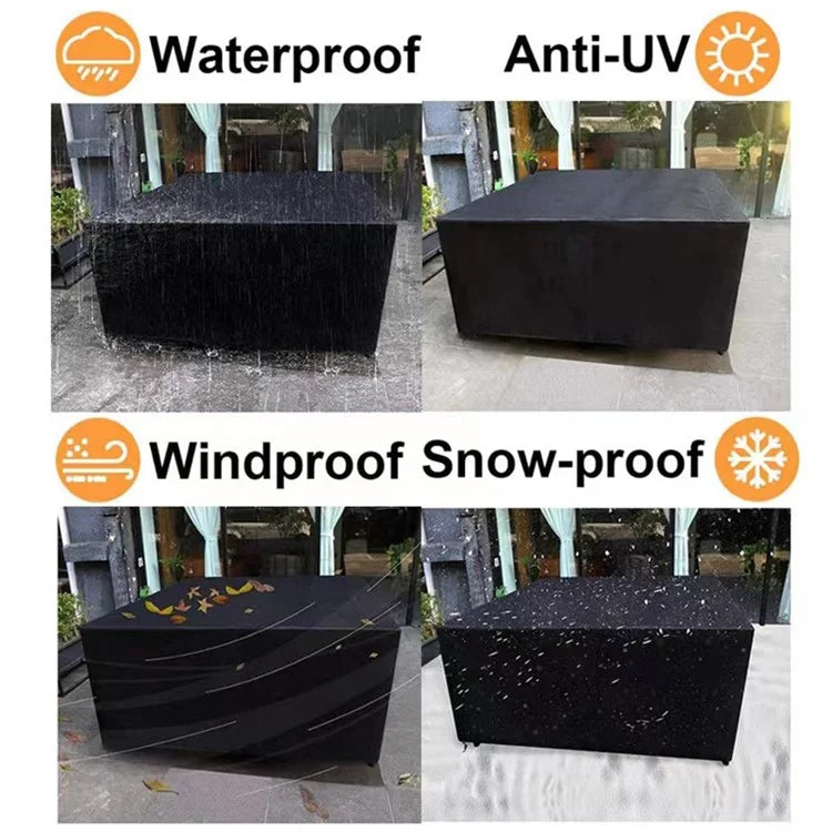 123x123x74cm Waterproof 420D Oxford Cloth Dust Cover Anti-UV Outdoor Garden Furniture Cover