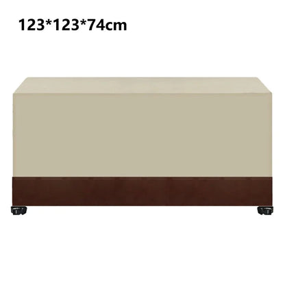 123x123x74cm Waterproof 420D Oxford Cloth Dust Cover Anti-UV Outdoor Garden Furniture Cover