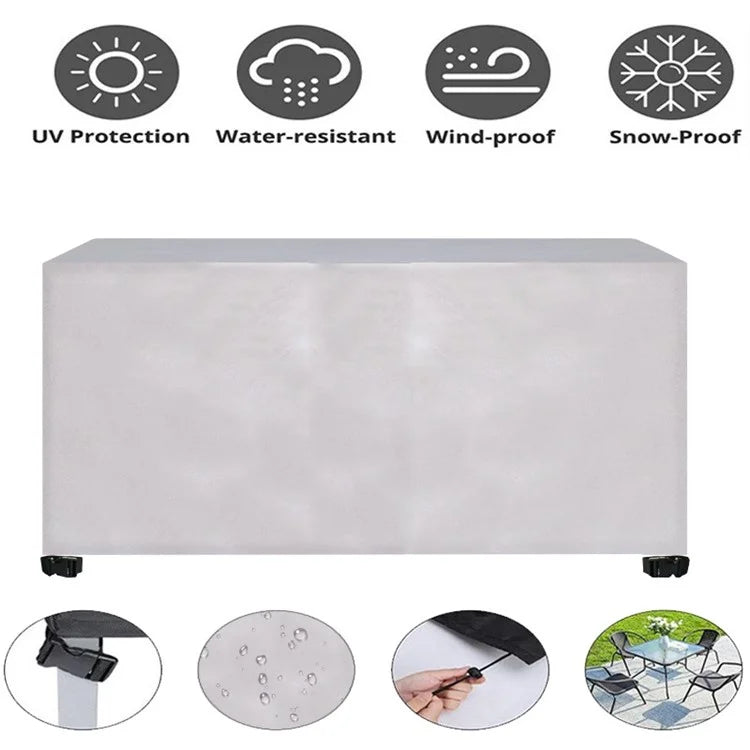 123x123x74cm Waterproof 420D Oxford Cloth Dust Cover Anti-UV Outdoor Garden Furniture Cover