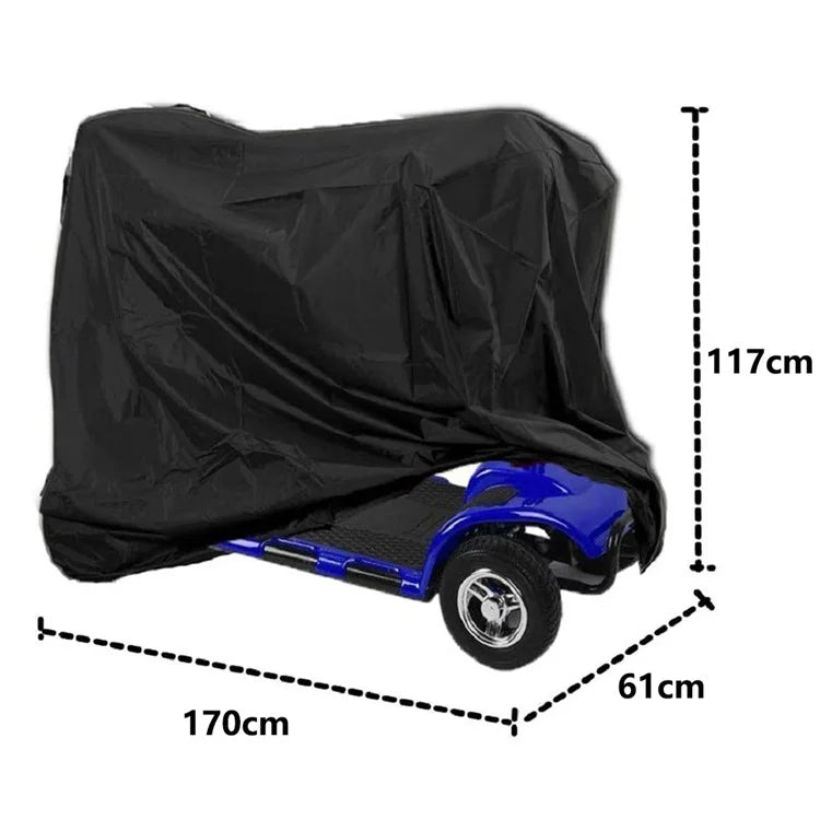 170x61x117cm Electric Scooter Protective Sleeve Anti-UV 210D Oxford Cloth Foldable Dust Cover
