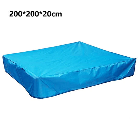 200x200x20cm 210D Oxford Cloth Sandpit Cover Square Pool Cover with Drawstring Sandbox Cover