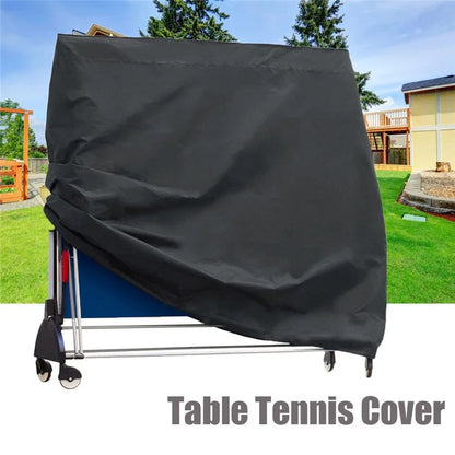 210D Oxford Cloth Table Tennis Table Cover Waterproof Ping Pong Table Cover for Outdoor and Indoor, 165x70x185cm