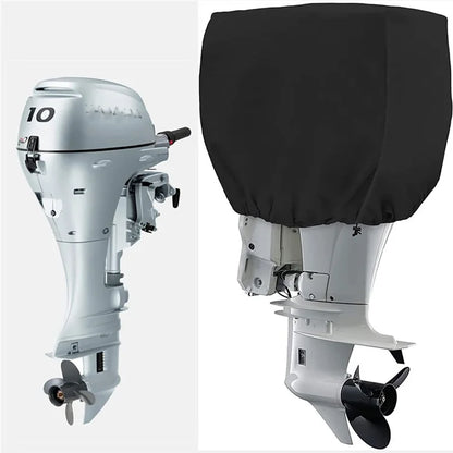 175-250HP 210D Oxford Cloth Yacht Half Outboard Motor Engine Dust Cover Marine Engine Protector, 82x50x60cm