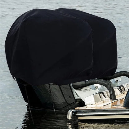 100-150HP 210D Oxford Cloth Yacht Half Outboard Motor Engine Dust Cover Marine Engine Protector, 74x45x58cm