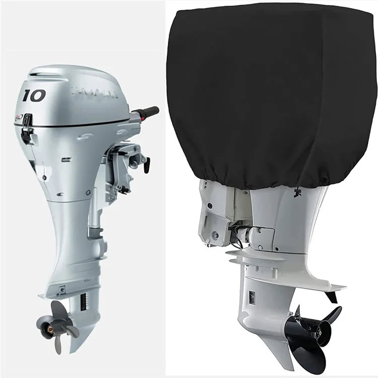 100-150HP 210D Oxford Cloth Yacht Half Outboard Motor Engine Dust Cover Marine Engine Protector, 74x45x58cm