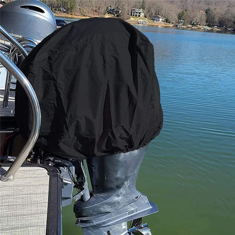 100-150HP 210D Oxford Cloth Yacht Half Outboard Motor Engine Dust Cover Marine Engine Protector, 74x45x58cm