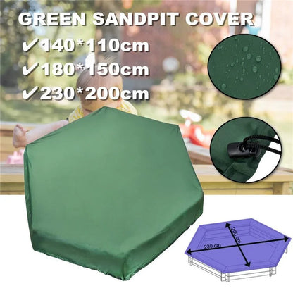 180x150x20cm 210D Oxford Cloth Sandpit Cover Hexagonal Pool Cover with Drawstring Sandbox Cover