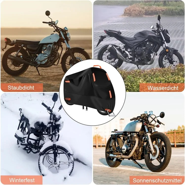 XXXXL: 295x110x140cm Motorcycle 210D Oxford Cloth Cover Sun-Proof Rain-Proof Motorbike Cover Protector
