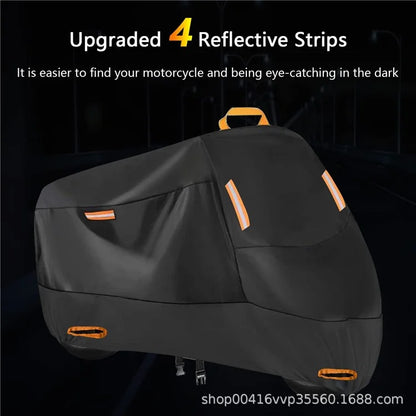 XXXXL: 295x110x140cm Motorcycle 210D Oxford Cloth Cover Sun-Proof Rain-Proof Motorbike Cover Protector
