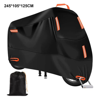 XXL: 245x105x125cm Motorcycle 210D Oxford Cloth Cover Sun-Proof Rain-Proof Motorbike Cover Protector